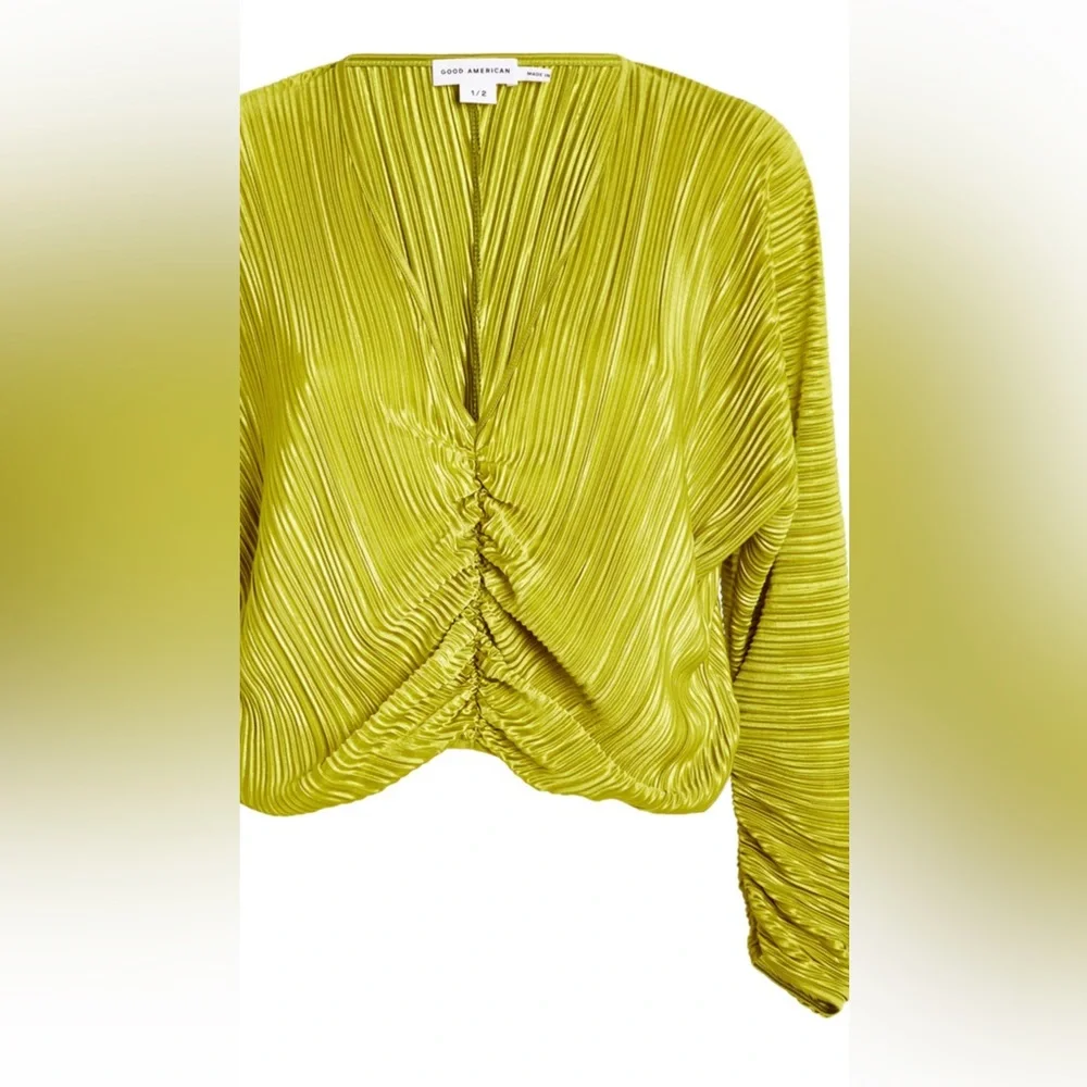 Good American Chartreuse Wide Leg Pants - Picture 4 of 16